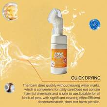 2Pcs/4pcs 100ml Pet Paw Foam Cleaner, For Cleaning, Moisturizing, And Nourishing Cat And Dog Paws.