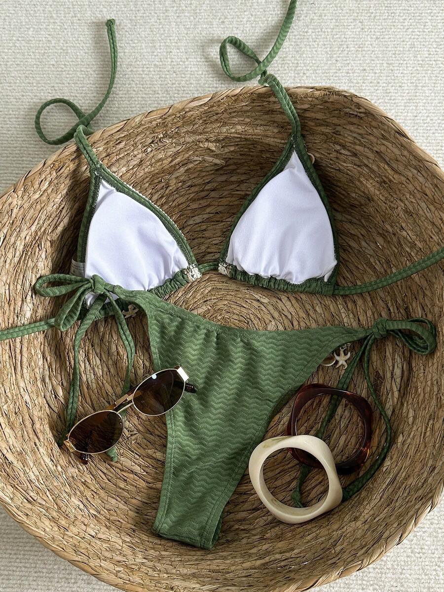 Bikini set sa vezom i čipkom