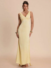 Ženska elegantna saten mermaid haljina