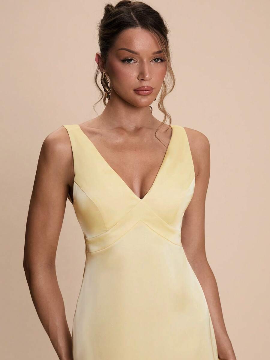 Ženska elegantna saten mermaid haljina
