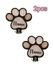 1pc Customized Wooden Bone-Shaped Dog Leash Hook