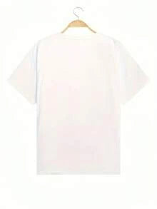 Women's Fashion Colorful Letter Print Round Neck Short Sleeve Casual T-Shirt Vacation White Summer