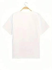Women's Fashion Colorful Letter Print Round Neck Short Sleeve Casual T-Shirt Vacation White Summer