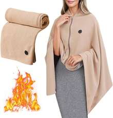 Teckwe Women's Heated Shawl With 8 Heating Zones And 3 Adjustable Heating Levels