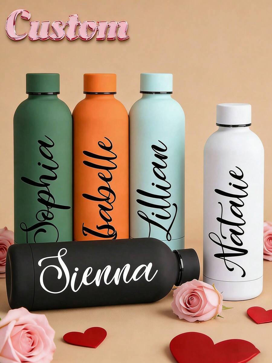 Personalizovana šolja/boca za kafu i sokove od nerđajućeg čelika, sportska boca za vodu, 500ml/17oz
