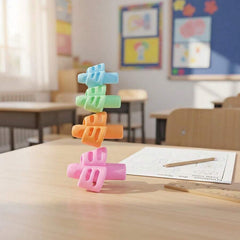 3 komada ergonomski držači za olovku u nasumičnim bojama - mekani, neklizajući