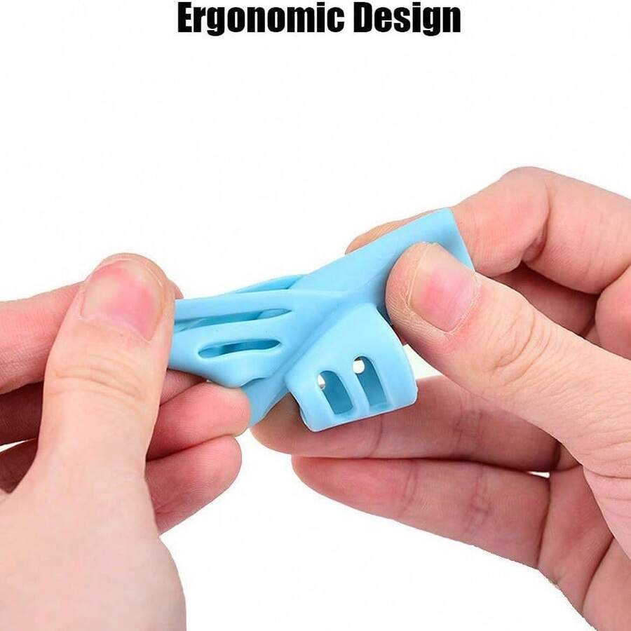 3 komada ergonomski držači za olovku u nasumičnim bojama - mekani, neklizajući