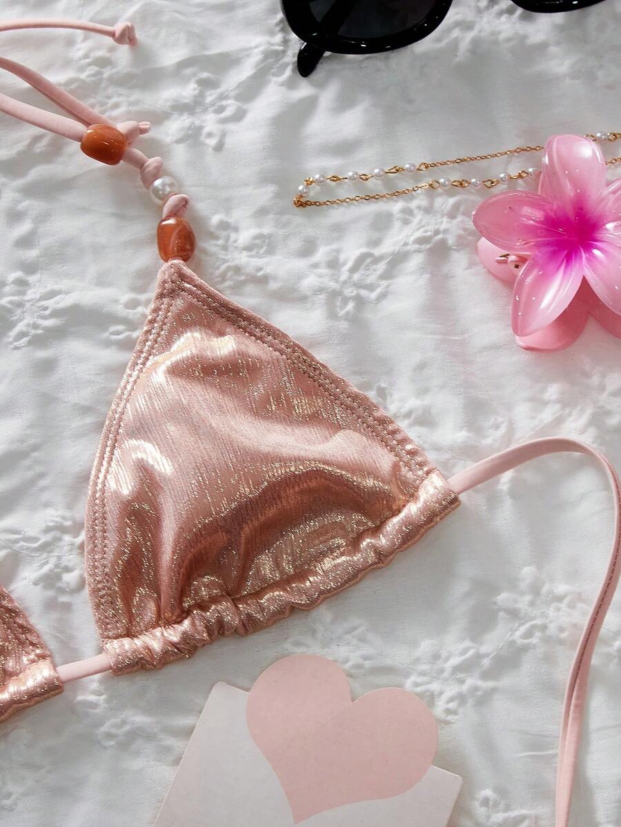 Ženski  metalik tkanina seksi slatki  bikini