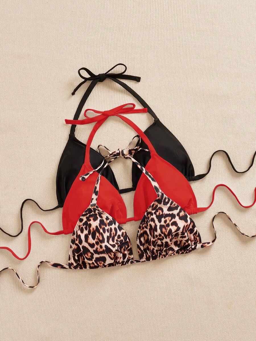 Ženski bikini set od 3 dela plus size,višebojni