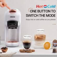 CAFELFFE 1 Unit CAFELFE 20BAR 5-In-1 Hot & Cold Capsule Coffee Machine, With 7-Level Water Volume Adjustment