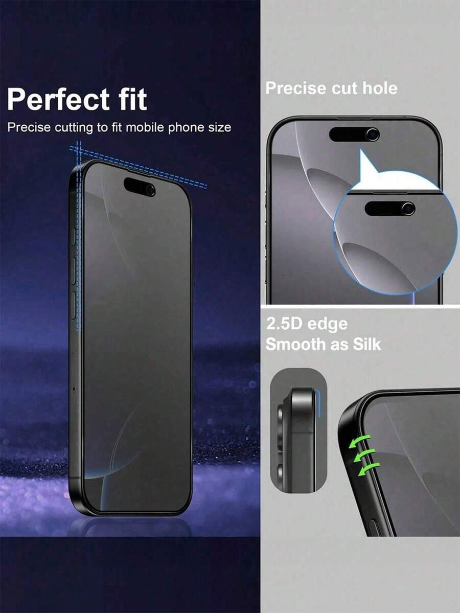 Pakovanje od 3 ultra izdržljiva HD kaljena stakla za zaštitu celog ekrana, kompatibilna sa iPhone 18 Pro/18 Pro Max/17/17Pro/17Air/17Pro Max, 16/16Pro/16Plus/16Pro Max, 15/15Plus/15Pro/15Pro Max, 14/14Plus/14Pro/14Pro Max/13/13Pro/13Pro Max/12/11/11Pro/11