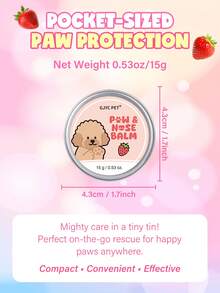 GJYC PET 6 Soothing Formula Dog Paw & Nose Balm - Repair Dry Cracked Paws & Nose | With Shea Butter & Coconut Oil | All Season Protection