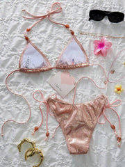 Ženski  metalik tkanina seksi slatki  bikini