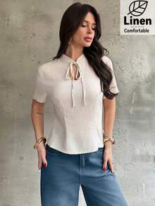 Firerie Women's Elegant Minimalist Daily Casual Commute Vacation Beach Shirt