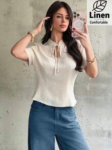 Firerie Women's Elegant Minimalist Daily Casual Commute Vacation Beach Shirt