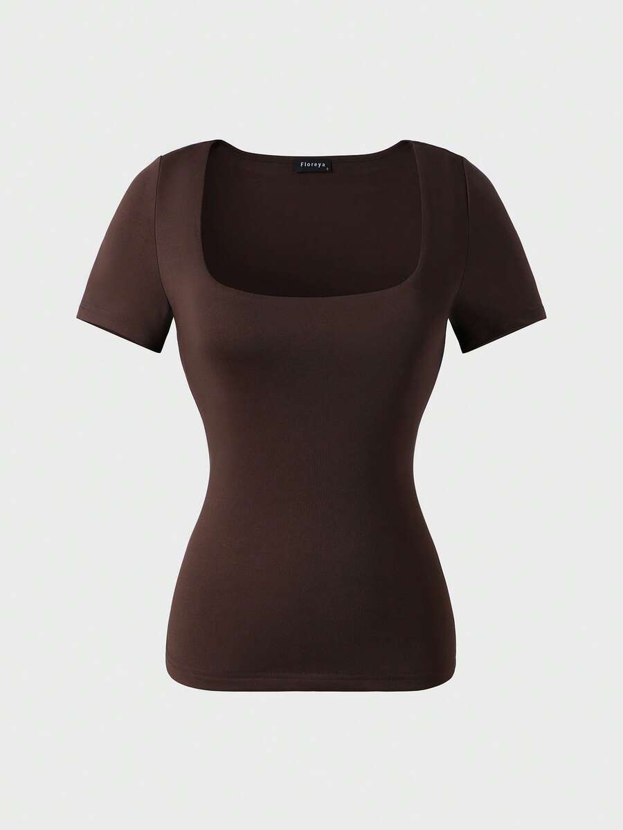 Casual Elegant Majica Kratkih Rukava sa Okruglim Izrezom