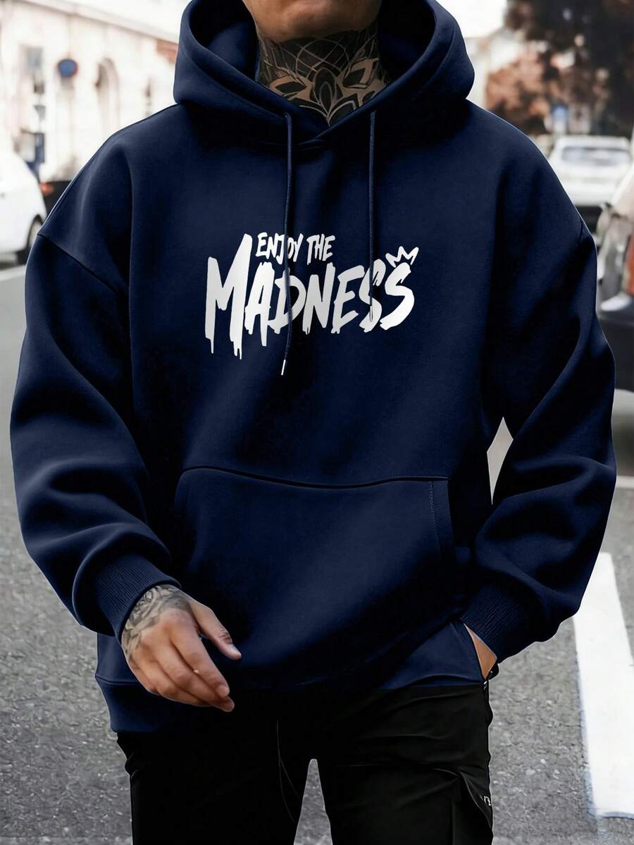 Muški ležerni modni street hoodie duks za ekstremne sportove sa crtanim printom