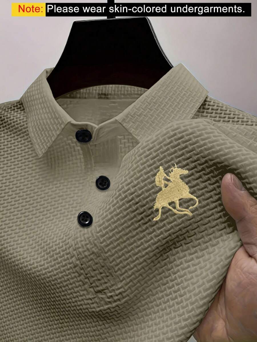 Elegantna muška polo majica sa vezenim uzorkom