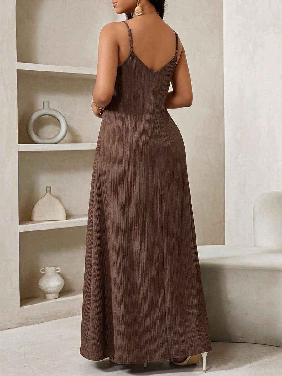 Lady Haljina sa tankim kaiš-bretelama i printom sa šljokicama, plus size
