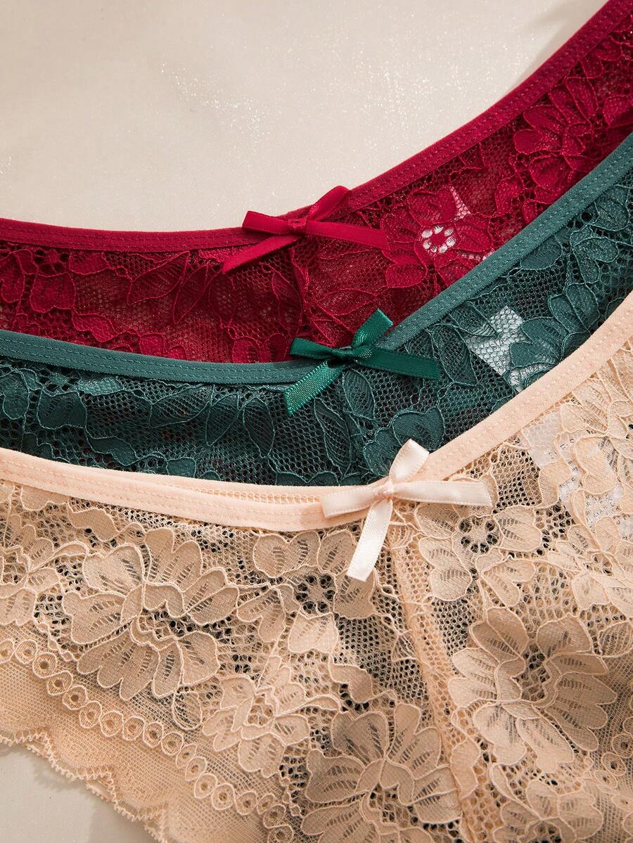 Elegantne ženske čipkaste gaćice trouglastog kroja, višebojne, 7 kom/set, seksi donji veš