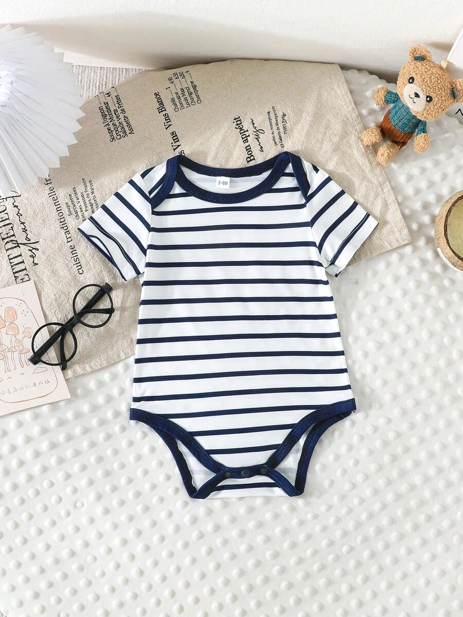 3 kom/set bebi body majice sa slatkim printom patke, udobne i lake za oblačenje, kratkih rukava