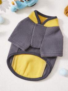 PETSIN Autumn/Winter Plush Velvet Pet Vest & Hoodie – Soft Warm Sweater With Traction Buckle For Dogs, Cats & Small Animals, Indoor/Outdoor Wear