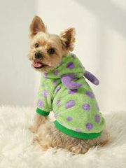 PETSIN 1pc Polka Dot Fleece Monster Costume Hoodie For Pets