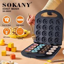 SOKANY 08002 Smart Constant Temperature Donut Maker/Cake Maker/Breakfast Maker