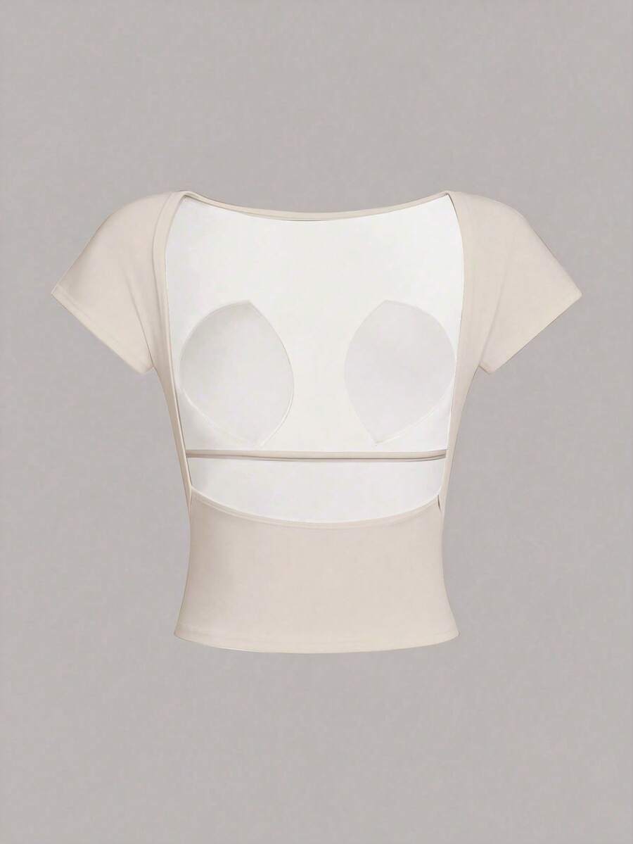 Ženska podstavljena seksi crop majica, slim fit