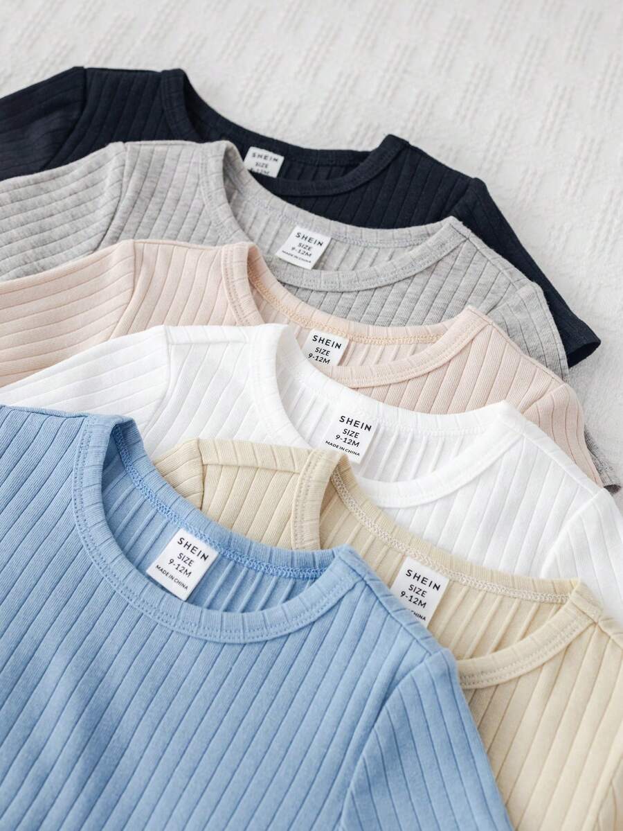 Set od 6 kom unisex bodija za novorođenče dečaka/devojčice, 100% pamuk