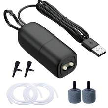 USB Air Pump, Home Air Pump, Mini, Quiet, Dual-Port, Adjustable Oxygenator, Outdoor Fishing Aquarium Air Pump, Compact And Convenient, Suitable For Fish, Shrimp, Crab, Turtle, Shellfish, Etc.