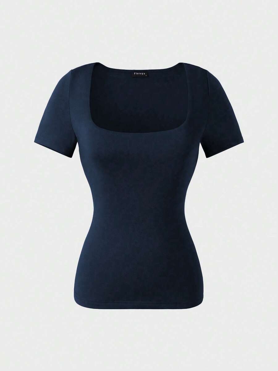 Casual Elegant Majica Kratkih Rukava sa Okruglim Izrezom