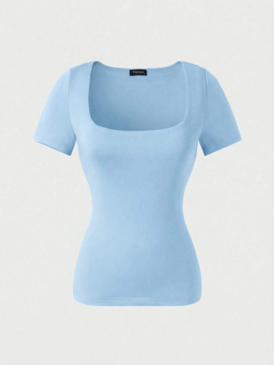 Casual Elegant Majica Kratkih Rukava sa Okruglim Izrezom