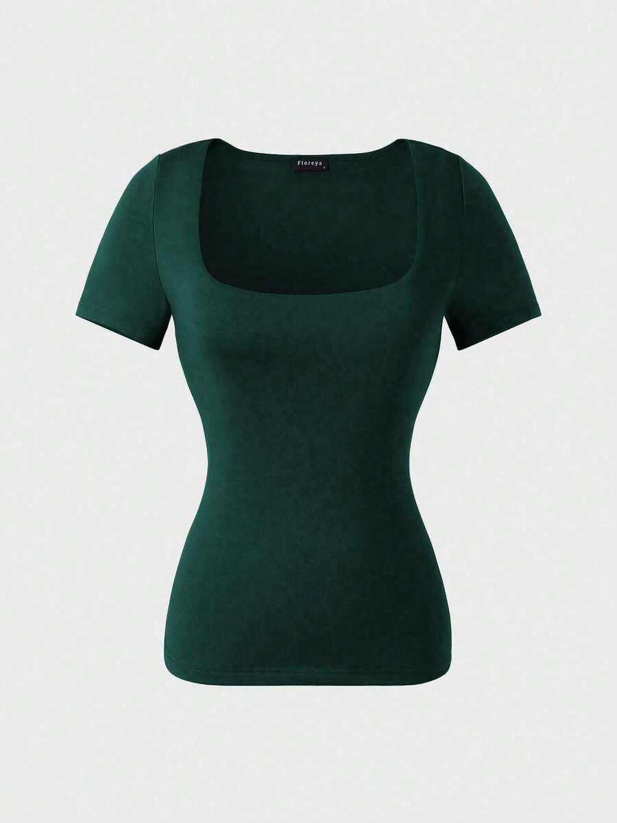 Casual Elegant Majica Kratkih Rukava sa Okruglim Izrezom