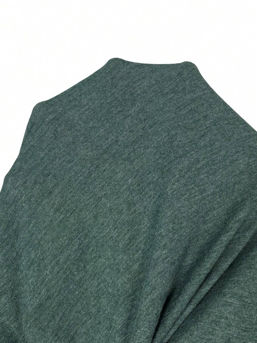 Ženska ležerna haljina plus size, jednobojna, sa okruglim izrezom, kratkim rukavima i džepom
