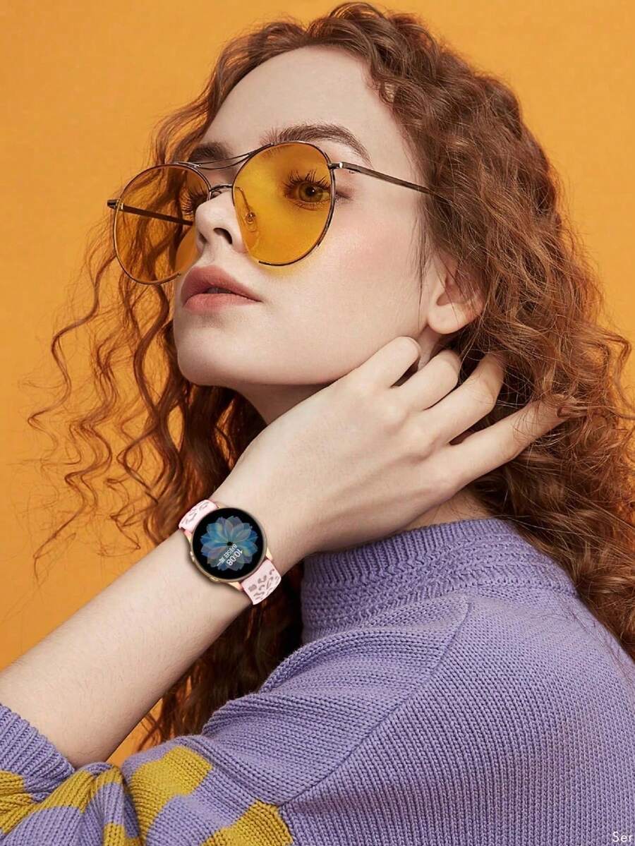20mm dvobojna silikonska narukvica za sat sa cvetnim reljefom, kompatibilna sa Samsung Galaxy Watch 7 6 5 4 40mm 44mm/5 Pro/6 Classic 47mm/Watch 4 Classic/Active 2, 45mm/Watch 3/Watch 4 Classic 42mm 46mm Watch 6 47mm 43mm