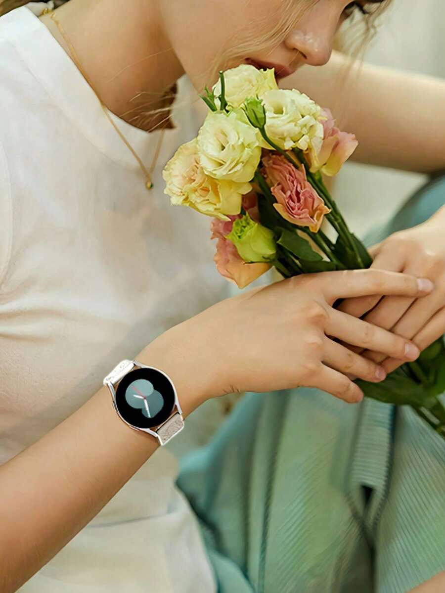 20mm dvobojna silikonska narukvica za sat sa cvetnim reljefom, kompatibilna sa Samsung Galaxy Watch 7 6 5 4 40mm 44mm/5 Pro/6 Classic 47mm/Watch 4 Classic/Active 2, 45mm/Watch 3/Watch 4 Classic 42mm 46mm Watch 6 47mm 43mm