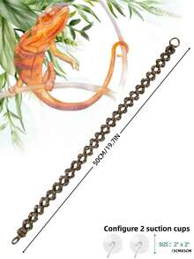 Reptiles Can Climb Vines And Artificial Plants. Soft Jungle Vines Are Handwoven From Parachute Cord. Artificial Decorative Plants Are Hung On Bottles For Snake Enclosures. Leopard Print Gecko Habitat Decor Is Suitable For Chameleons, Crabs, Lizards, Snakes, Geckos, Frogs, And Hermit Crabs.