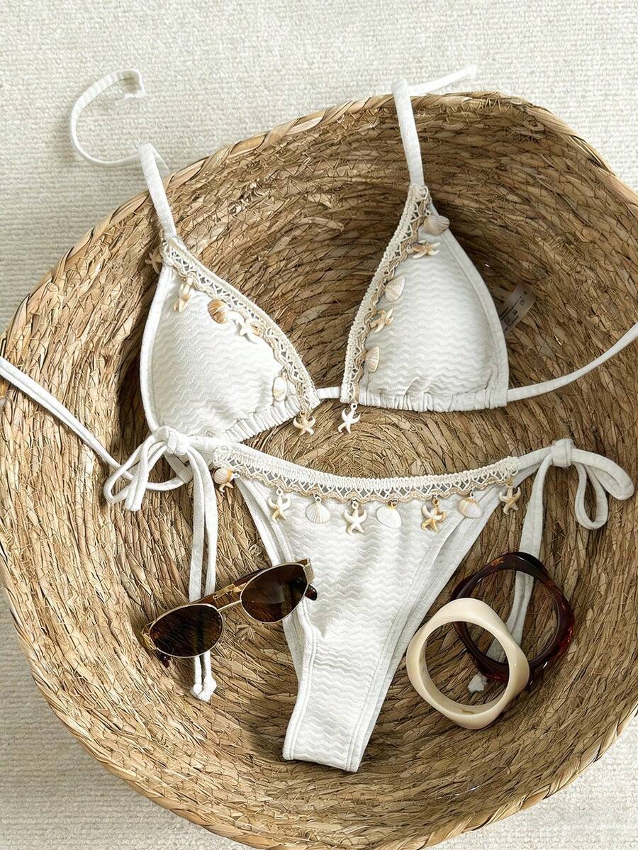 Bikini set sa vezom i čipkom
