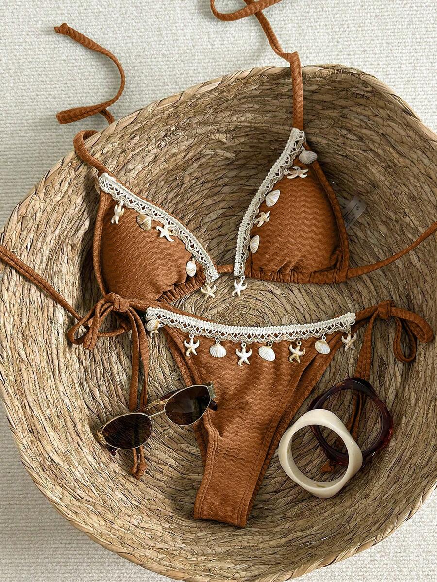 Bikini set sa vezom i čipkom