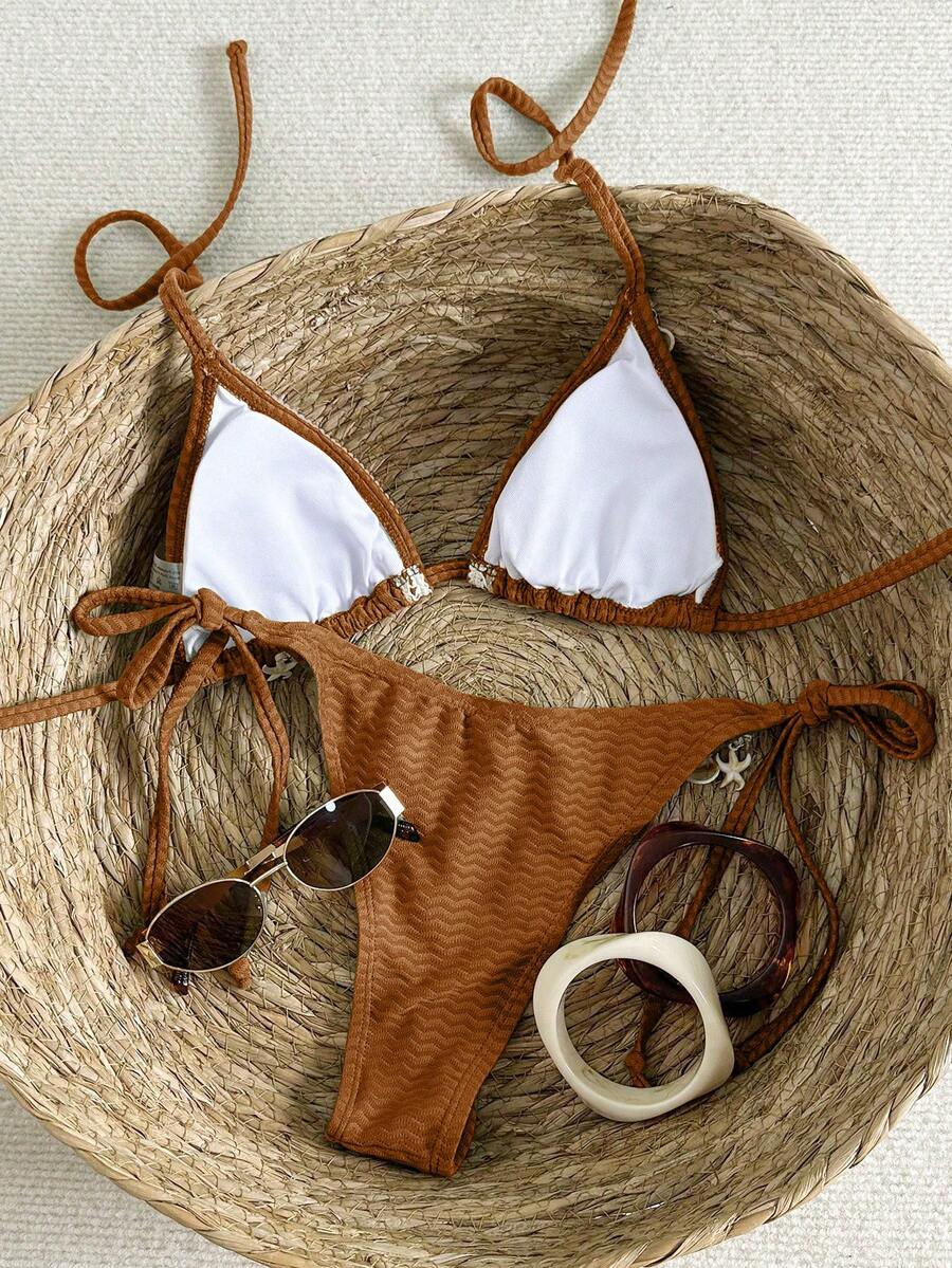 Bikini set sa vezom i čipkom