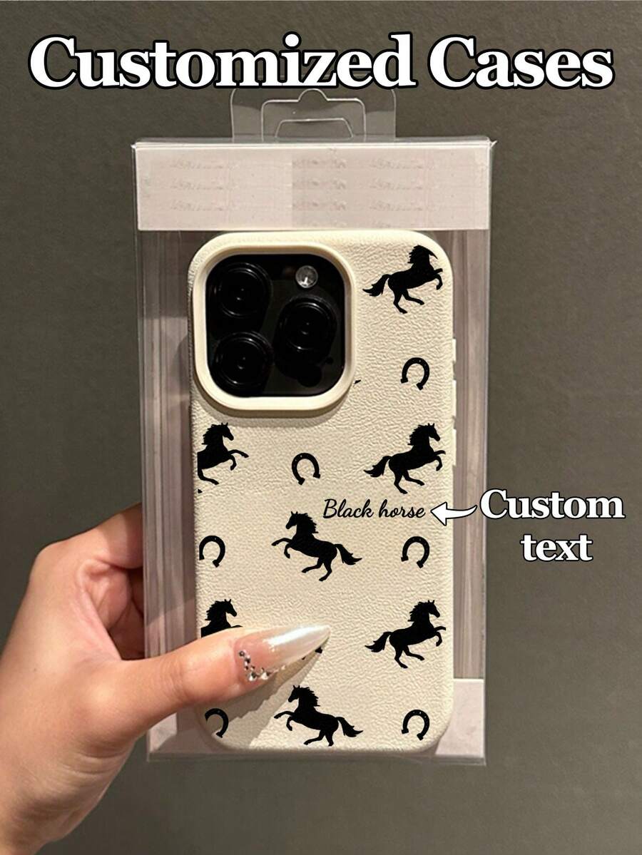 Futrola za telefon sa dizajnom  konja, kompatibilna sa 17 Pro Max/17 Air/16E/16 Pro Max/15/14 Plus/13/12/11, S24/20 Ultra/A52S/A31 A21S/A13/A05S, Note 13 Pro Plus/Note 10/Note 12C/Note 13C,