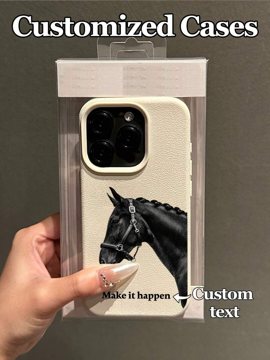 Futrola za telefon sa dizajnom  konja, kompatibilna sa 17 Pro Max/17 Air/16E/16 Pro Max/15/14 Plus/13/12/11, S24/20 Ultra/A52S/A31 A21S/A13/A05S, Note 13 Pro Plus/Note 10/Note 12C/Note 13C,