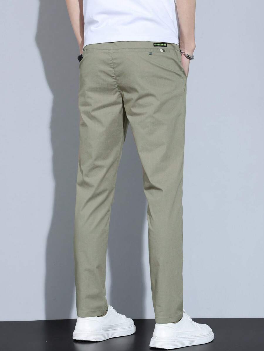 Muške ležerne deblje pantalone jednobojne sa termo postavom