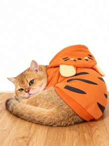 LUCKIE LABO 1pc Tiger Style Cosplay Hooded Sweatshirt, For Dogs Cats Outdoor Wear