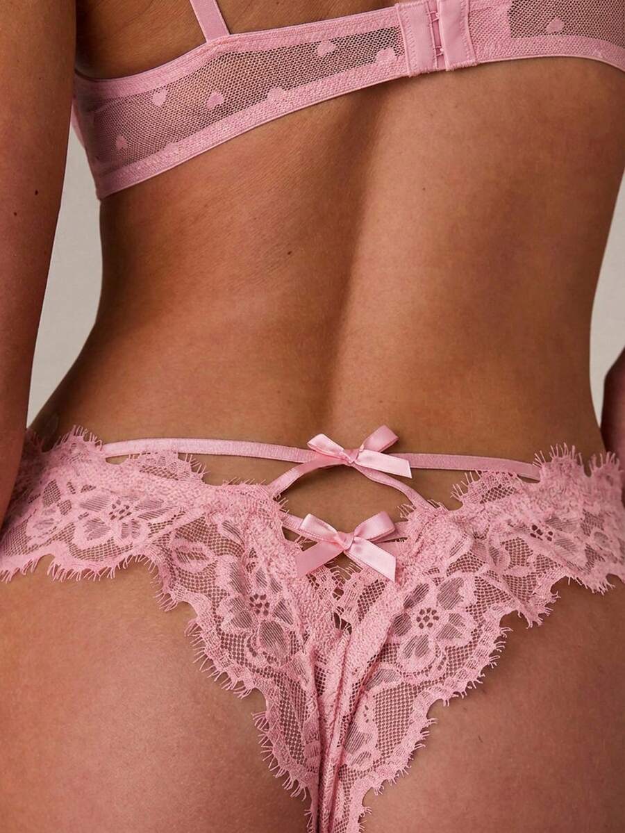 Ženske seksi gaćice tanga od čipke i mrežaste tkanine