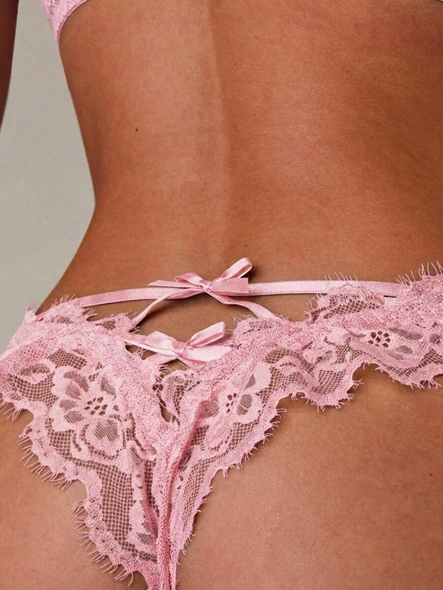 Ženske seksi gaćice tanga od čipke i mrežaste tkanine