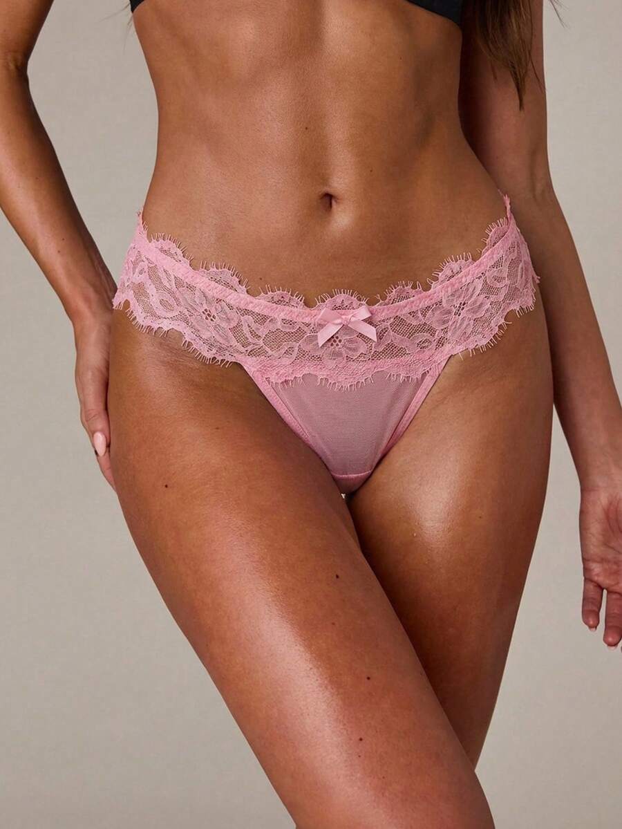 Ženske seksi gaćice tanga od čipke i mrežaste tkanine
