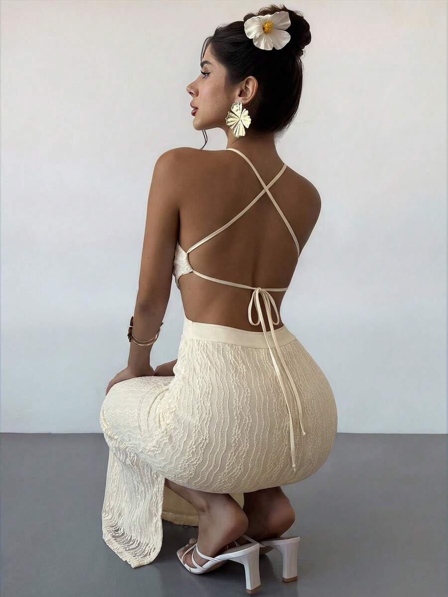 Ženska Elegantna Haljina bez Leđa