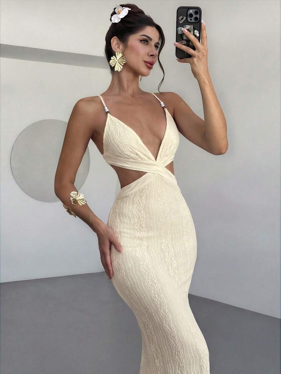 Ženska Elegantna Haljina bez Leđa